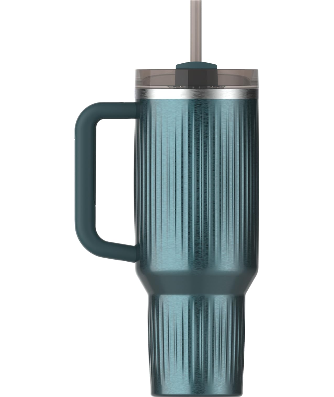 Quencher H2.0 Tumbler with Handle and Straw 40 oz (40 Ounces / Fluted Marina Shine)