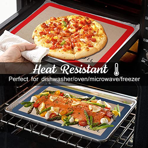 Silicone Baking Mats Set of 3 (2 Half Sheet + 1 Quarter Sheet)