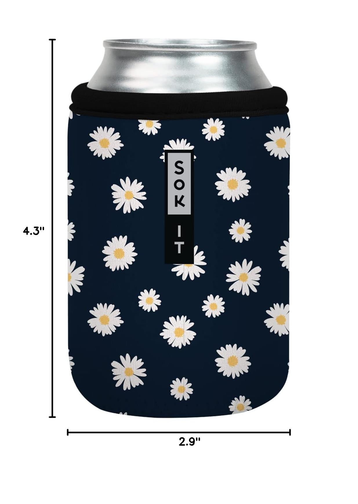 CanSok Sleeve for Beer & Soda Insulated Neoprene Cover (Daisy Chain / 12oz Can Sleeve)