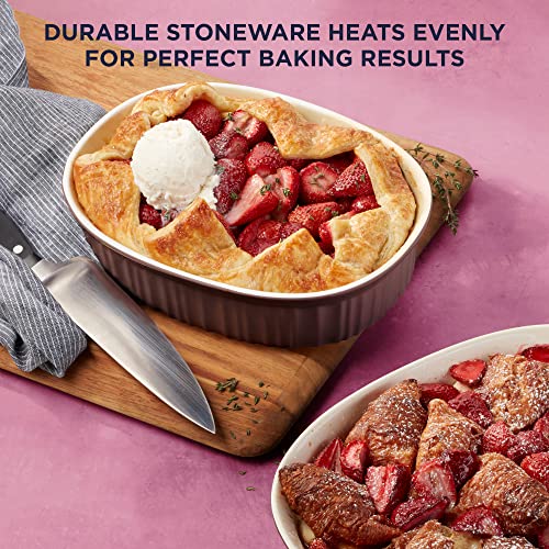 Ceramic Bakeware Set with Lids (French Cabernet / 6 PIECE)