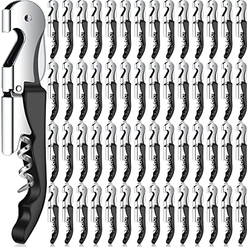 Waiter Corkscrew Wine Openers Heavy Duty Hinges Wine Key Bottle Opener All in One Double Hinged Waiter's Corkscrew with Foil Cutter Wine Tools for Bartenders Servers Sommelier (100 Count)