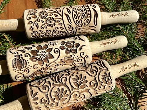 FLORET 3 Kid Rolling Pin Set with Lotus