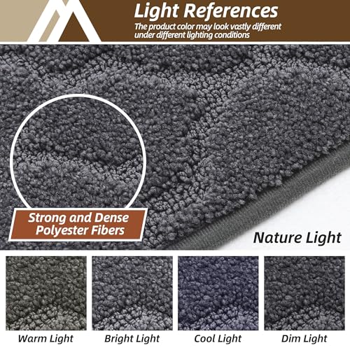 Kitchen Rugs Non Slip Washable 24"x36" (Dark Grey / 24"X 36")