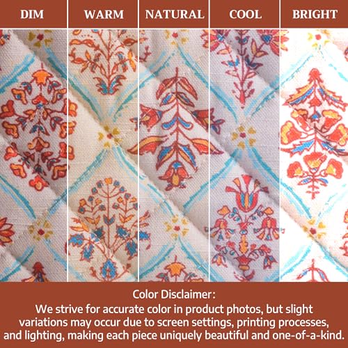 100% Cotton Oven Mitt & Pot Holder Set (025 - Romane / 7.5" x 13" & 8" x 8" (Oven Mitt & Pot Holder))