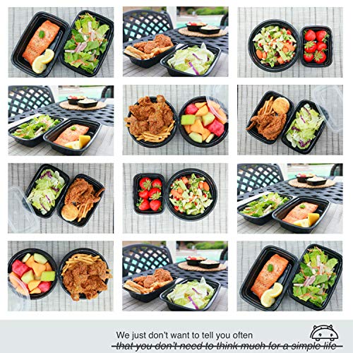 Small Meal Prep Containers Single Lids (12oz 12 Pack)