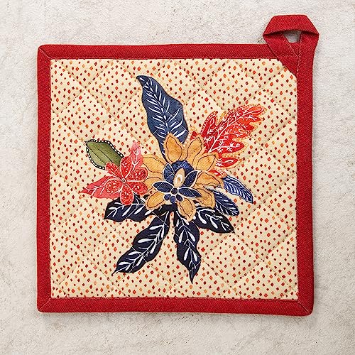 Pot Holders 100% Cotton Potholders (064 - Kalahari / 8" x 8" (Pot Holder Pack of 2))