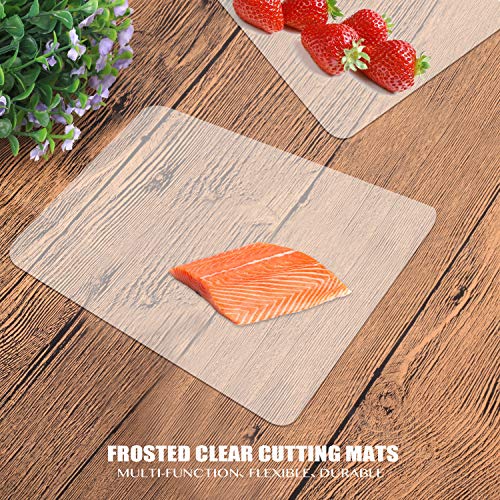 Flexible Plastic Cutting Boards for Kitchen (Clear)