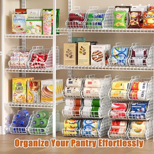 4 Pack Stackable Can Rack Organizer for Kitchen Pantry (4 Count)