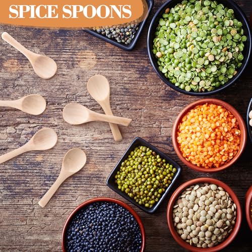 200 Pcs Small Wooden Spoons (Light Wood)