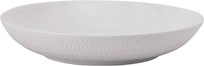 Mikasa Levi 40 Piece Bone China Dinnerware Set, Embossed Plates Bowls, Chip-Resistant, Lightweight, Elegant and Durable, Service for 8, White