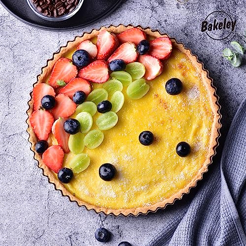 11 Inch Round Tart Pan with Loose Removable Bottom (11" Round (Champagne Gold))