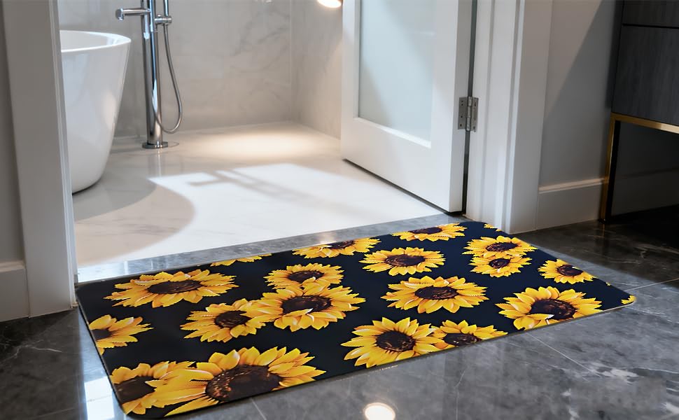 Sunflower Dish Drying Mat (27" x 17")