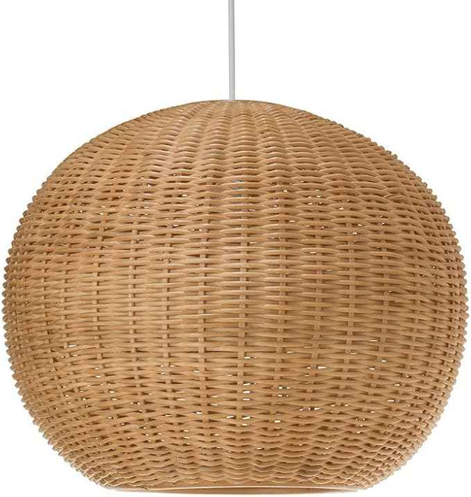 Kouboo 1050030 Wicker Ball Pendant Light, 18" x 18" x 18", Natural