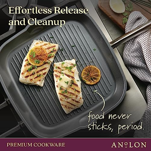 Accolade Forged Hard Anodized Nonstick Square Grill Pan (Grill Pan (11"))