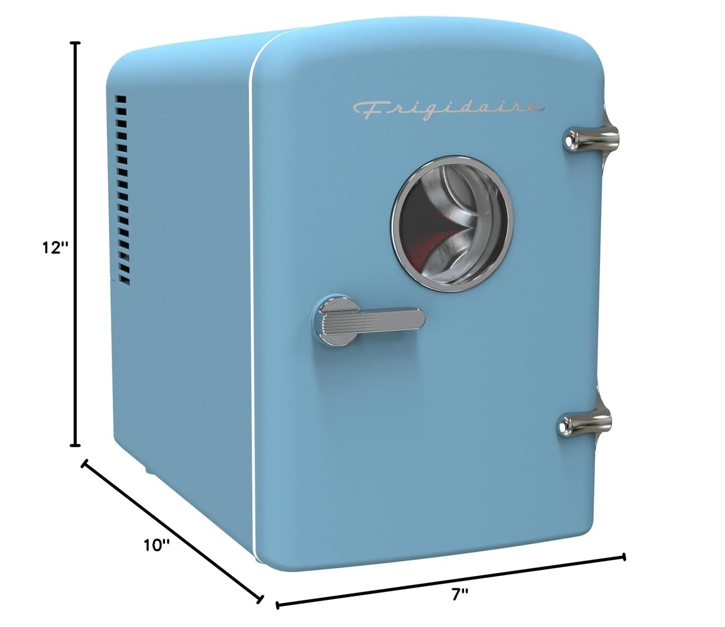 Retro 9 Can Mini Personal Fridge Portable Cooler for Car (Blue)