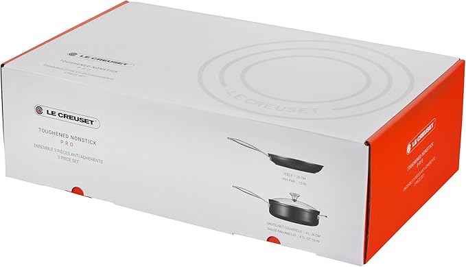 Le Creuset Toughened Nonstick PRO Cookware Set, 3 pc. (10" Fry Pan, 4.25 qt. Saute Pan with Lid)
