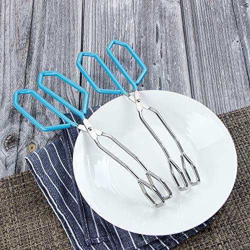 Stainless Steel Scissor Tongs Heavy Duty Cooking Tongs with Soft Handles