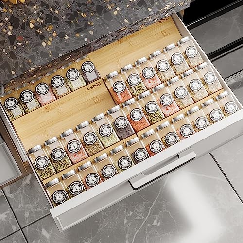 Bamboo Spice Drawer Organizer with Non (8 Count)