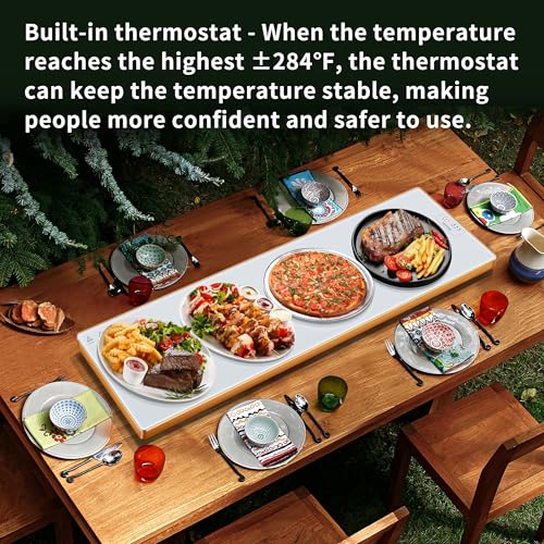 Electric Warming Tray (White / Extra Long 47.24"x11.81")