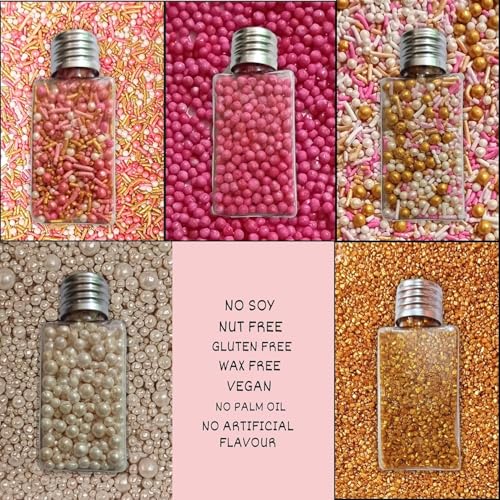 Colorful Sprinkles for Cake & Cupcake Decorating Pearl & Gold White & pink Pearls Sprinkles