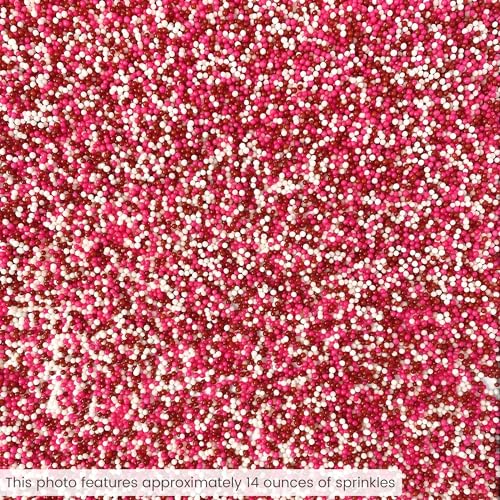 Valentines Nonpareil Sprinkle Mix (Red, Pink, White)