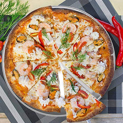 Pizza Pan 12 inch Pizza Pan Stainless Steel Pizza Oven Pan Tray (12 Inch)