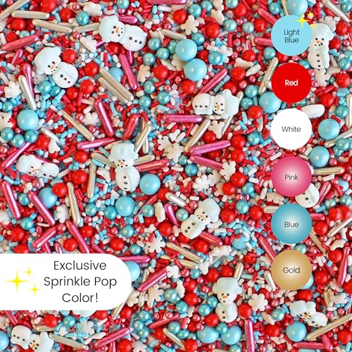 Oh Snow Cute Sprinkle Mix (Red, White, Icy Blue)