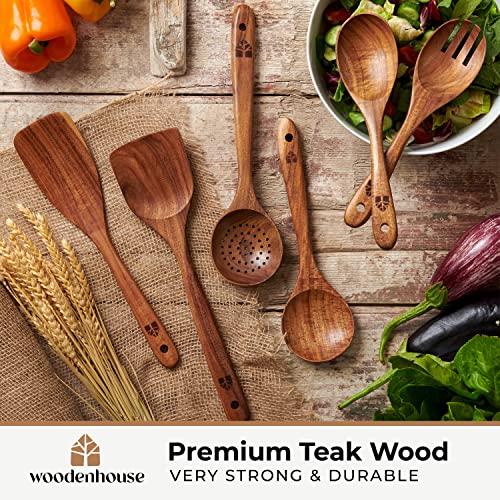 Wooden Spoons for Cooking (6 piece set)