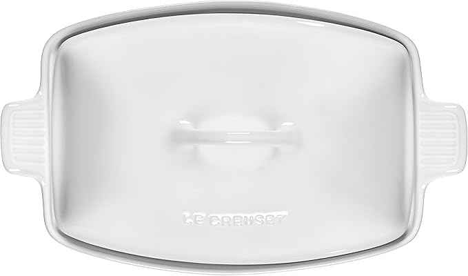Le Creuset Heritage Stoneware Deep Baker with Lid, 4.5 qt., White