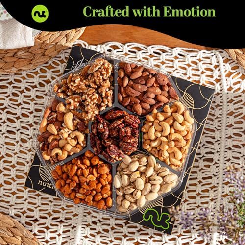 Mixed Nuts Gift Basket in Black Gold Box