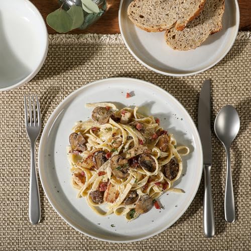 Tahoe Sunset 12 Piece Stoneware Reactive Glaze (Service for 4 (12pcs) / Tahoe Cream White)
