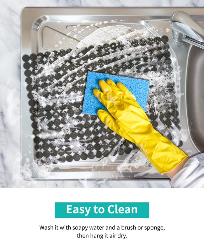 2 Pack Kitchen Sink Mat (Gray)