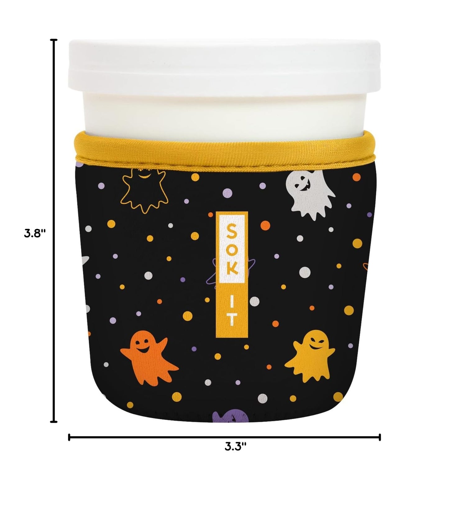 IceCreamSok Insulated Neoprene Cover (Ghost Party / Fits Tapered Pints)