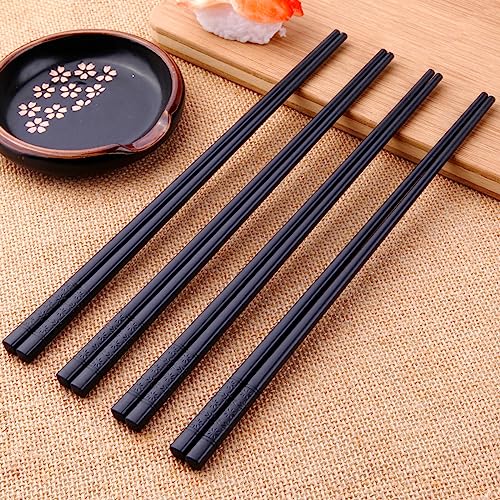 5 Pairs Premium Reusable Chopsticks (Black)
