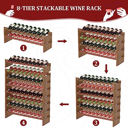Wine Rack Freestanding Floor (Walnut)