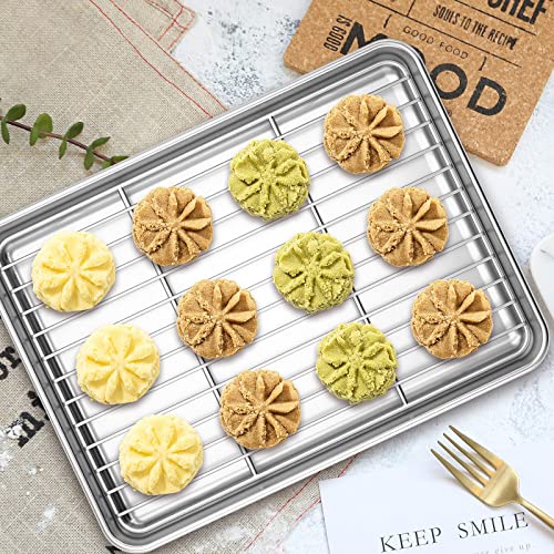 Baking Sheet with Rack Set [2 Sheets + 2 Racks] (9 inch)