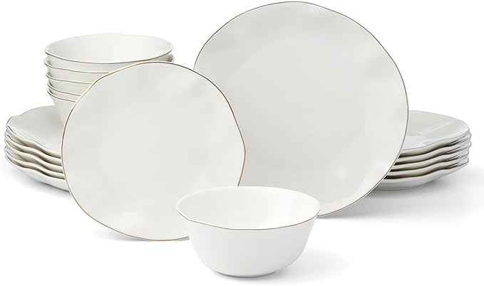 Lenox 899192 Blue Bay White 18-Piece Dinnerware Set, Service For 6