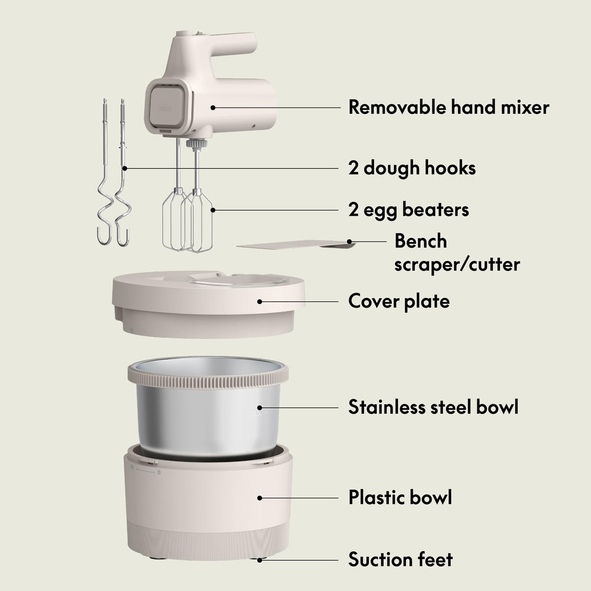 3.5 Qt Hand & Stand Mixer (Hand & Stand Mixer / Oatmilk)