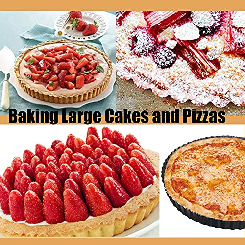 Tart Pans with Removable Bottom 10 Inch Quiche Pan (10.2 X 1.2 Inch)