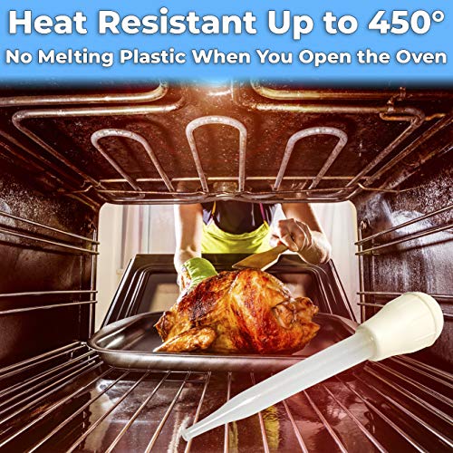 BPA Free Pro Grade Turkey Baster 1 Pack. Extra Large 11 Inch Bulb Basters with Measuring Lines Perfect for Cooking Juicy