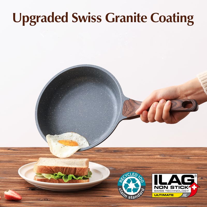Nonstick Frying Pan Skillet with Lid