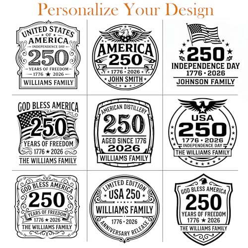 Personalized 250th Anniversary Classic Whiskey Decanter Set