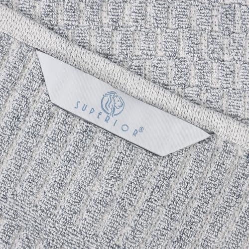 Juno Viscose Cotton Blend Medium Weight Towels (6 Piece Towel Set / Denim Blue)