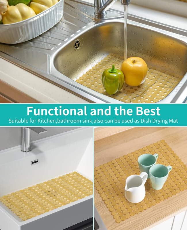 2 Pack Kitchen Sink Mat (Brown)