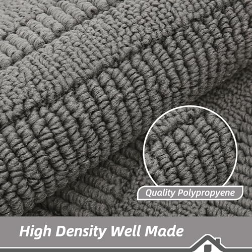 30x18 Inch Kitchen Rugs Non Slip Washable Kitchen Sink Rug (1'6" x 2'6" (Semicircular) / Grey)
