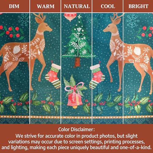 Double Oven Mitts 100% Cotton Double Oven Glove (106 - Hygge Christmas / 7" x 35" (Double Oven Mitt))