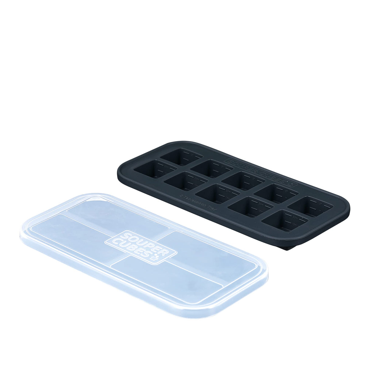 2 Tbsp Silicone Freezer Mold with Lid (1-Pack / Charcoal)
