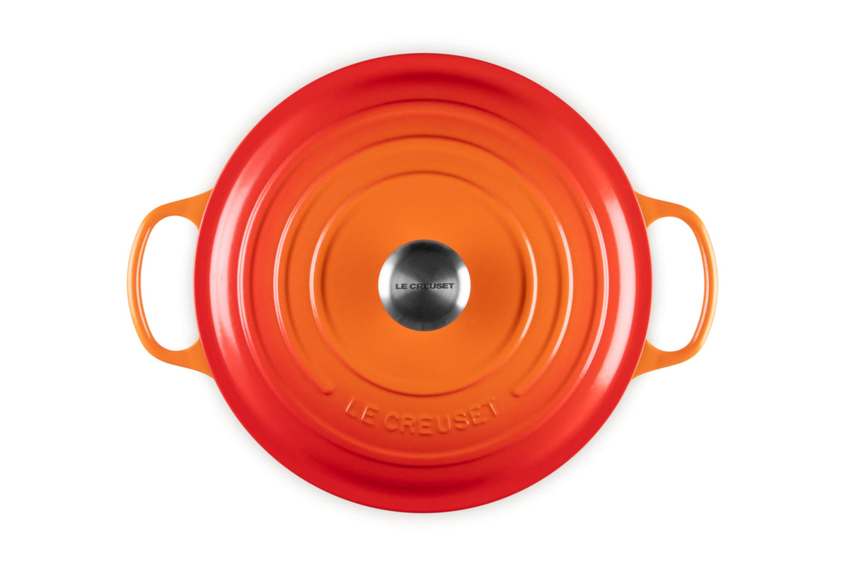 Enameled Cast Iron Round Dutch Oven (Flame / 7.25 Qt)