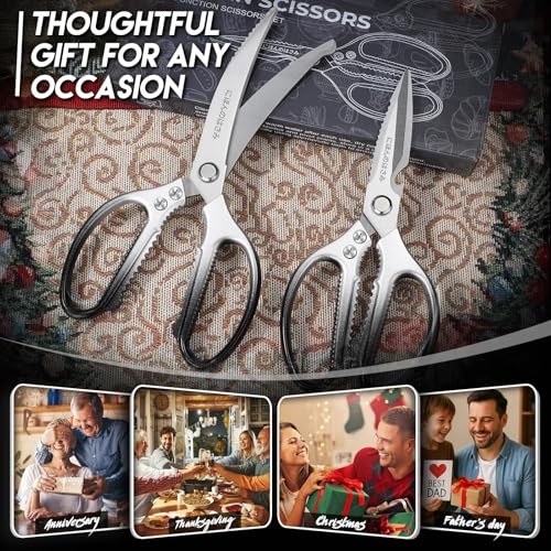 Kitchen Scissors Shears Set (Silver-black)