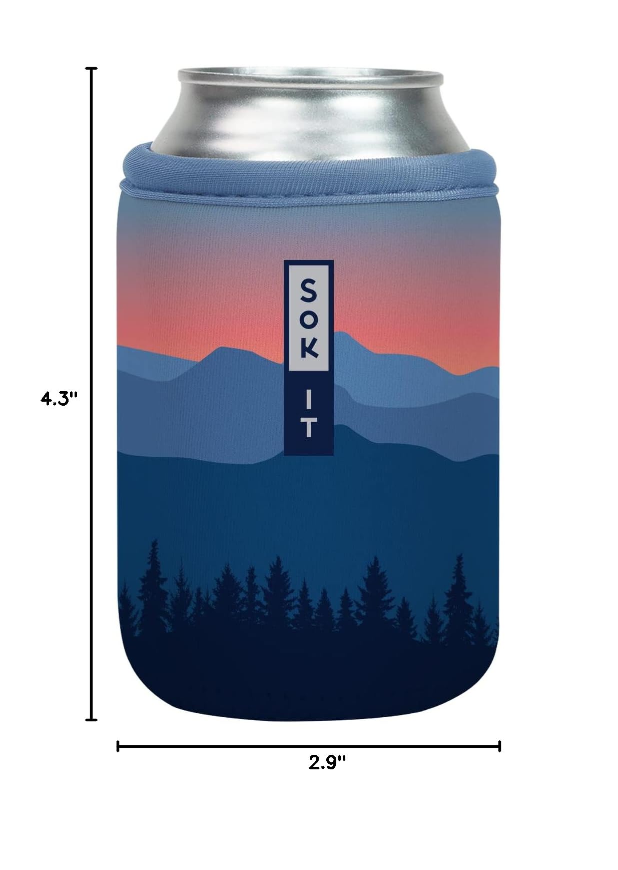 CanSok Sleeve for Beer & Soda Insulated Neoprene Cover (Blue Ridge / 12oz Can Sleeve)